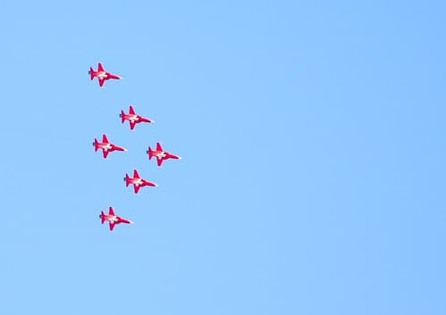 Patrouille Suisse with SWISS C-Series