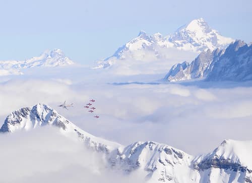 Patrouille Suisse with SWISS C-Series