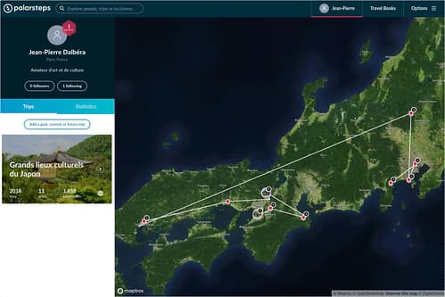 Grands lieux culturels du Japon sur "Polarsteps"