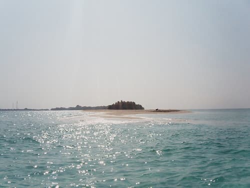 Visiting a small "island" near Kuramathi