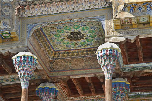 L'iwan de la mosquée Bolo-Khaouz (Boukhara, Ouzbékistan)