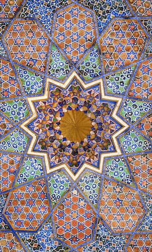 Décor de la mosquée Khodja Akhrar (Samarcande, Ouzbékistan)