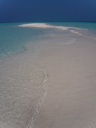 Visiting a small "island" near Kuramathi