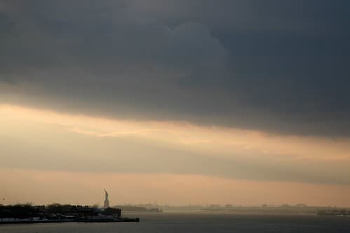 New York Harbor, Statue of Liberty (Liberty Enlightening the World ) 1886.