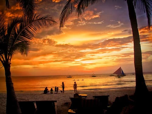 Pacific Island Sunset, Boracay, Philippines