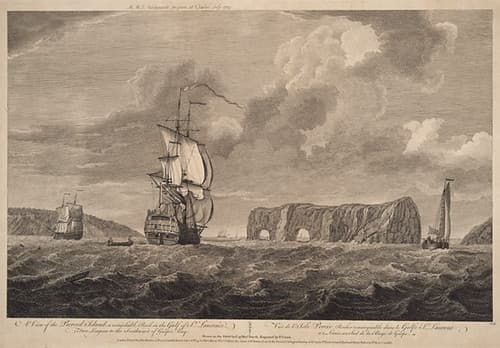 A View of the Pierced Island (Percé, Quebec, 1758?)
