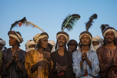 Wodaabe during Gerewol, Cure Salee, In-Gall, Niger