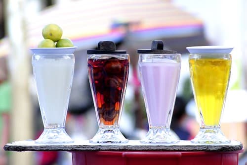Boissons en couleur