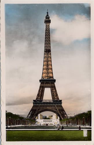 19541011 01 Eiffel Tower, Paris, France