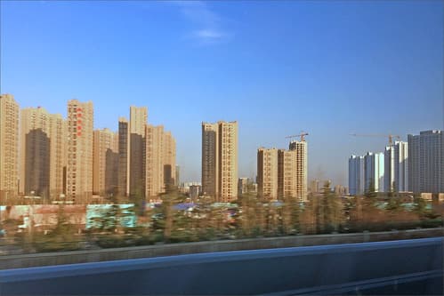 Paysage de Chine entre Beijing et Shanghai
