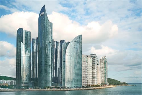 Haeundae I Park et Trump World Marine A et B (Busan, Corée du sud)