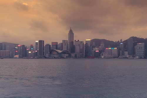 Stormy evening in Hong Kong