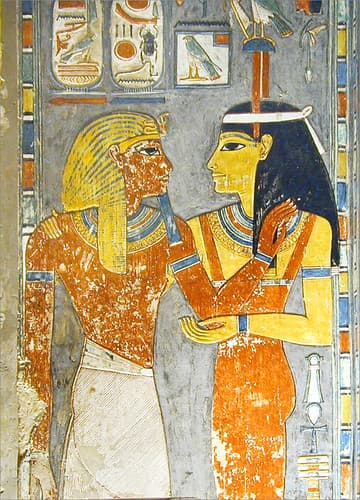 Horemheb face à Hathor (Tombe de Horemheb, Vallée des Rois, Égypte)