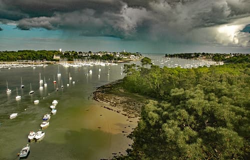 Orage sur l'estuaire de l'Odet