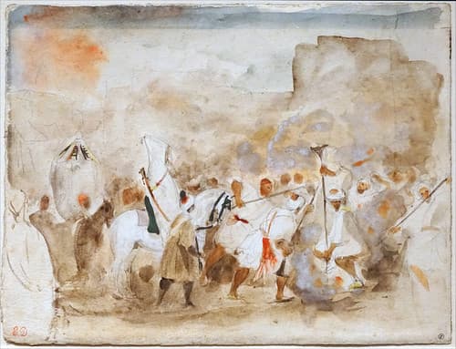 Cortège d'un mariage maure au Maroc d'E. Delacroix(Petit Palais, Paris)