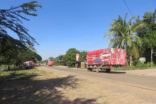 Mattress delivery, Banteay Chhmar Village, Cambodia