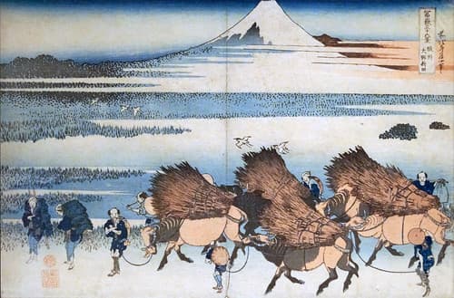 "Rizières d'Ono" de K. Hokusai (Musée Guimet / MNAAG, Paris)