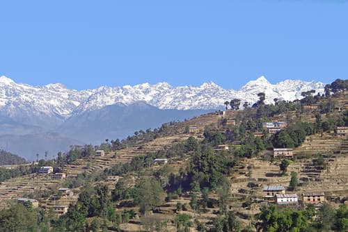 L'Himalaya dans la région de Nagarkot (Népal)