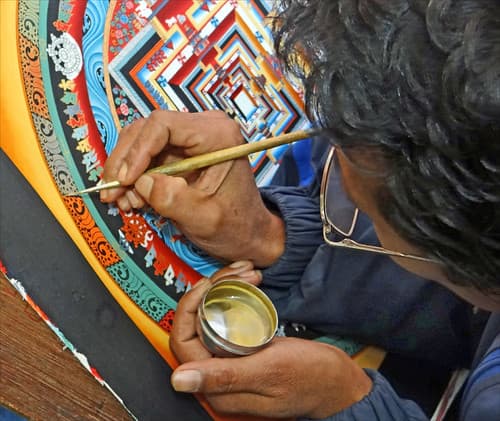 Peintre de Thanka (Bhaktapur, Népal)
