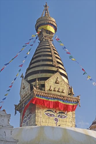 Le stupa de Swayambhunath à Katmandou (Népal)