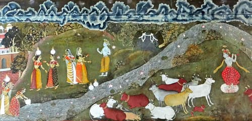 Krishna, les Gopis et les Vaches (Bikaner, Inde)