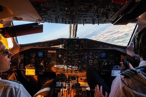 View from 3rd seat in the cockpit...