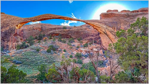 Arches Landscape Arch, 32 m de haut et 88 m de long