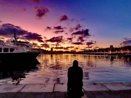 Great x-mas sun downer at vieux port in Marseille