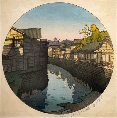 "Un après-midi au pont Ninohashi" de Kawase Hasui (Maison de la Culture du Japon, Paris)
