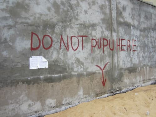 Do Not Pupu Here