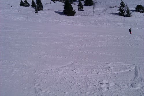 Lone Snow boarder