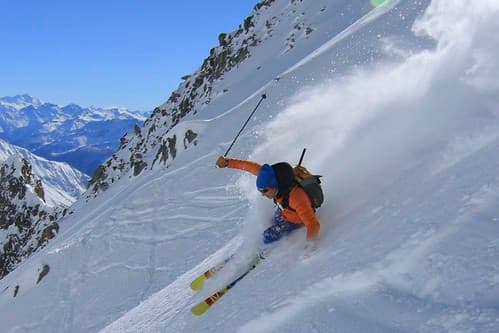 ski en pente raide