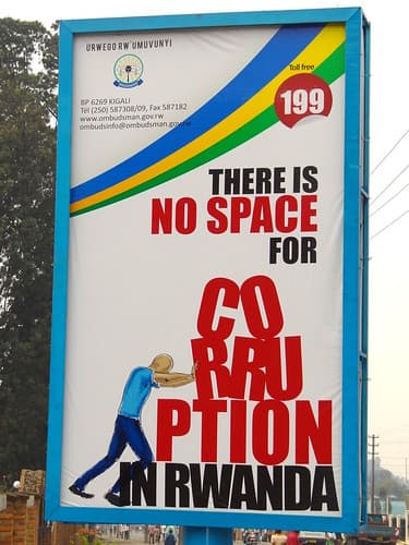 There is No Space for Corruption in Rwanda - Billboard in Musanze (Ruhengeri) - Northern Rwanda - 02