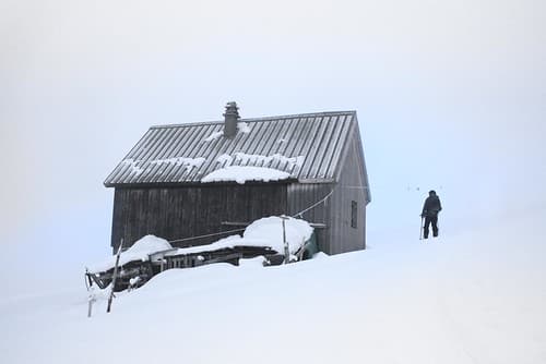 Cabin in the fog
