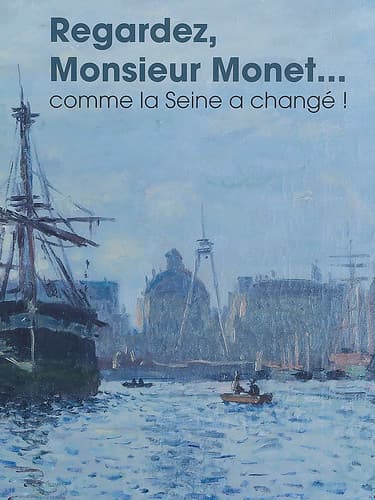 Afiche con la reproducción de una obra de Monet, París, Francia