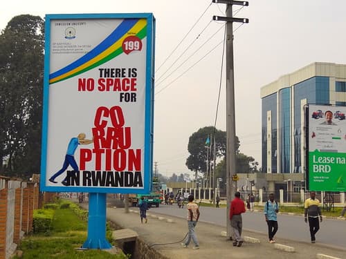There is No Space for Corruption in Rwanda - Billboard in Musanze (Ruhengeri) - Northern Rwanda - 01