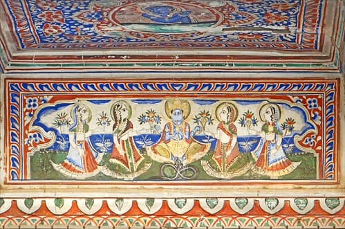Peinture murale (Sneh Ram Ladia's Haveli, Mandawa)