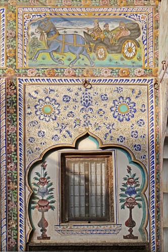 Peinture murale (Haveli Kedia, Fatehpur)
