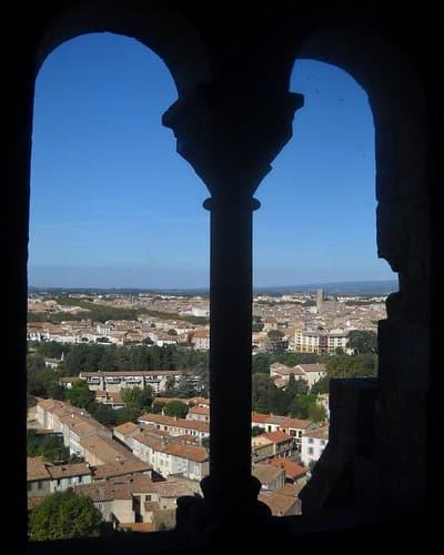 Carcassonne vue depuis les remparts de la cité