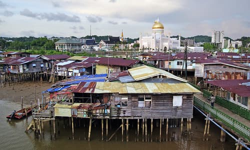 Bandar Seri Begawan water village, Brunei.