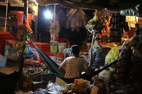 Siem Reap at night, Cambodia