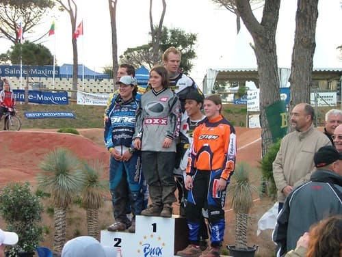 European BMX Championships Round 1: Podium Elite Women/Elite Men