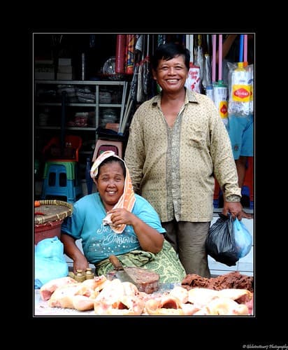 Portraits- Petit marché authentique-Typical small market Old Surabaya- Java- Indonésie- Indonesia