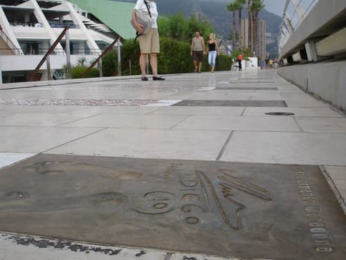 Diego Maradona footprint